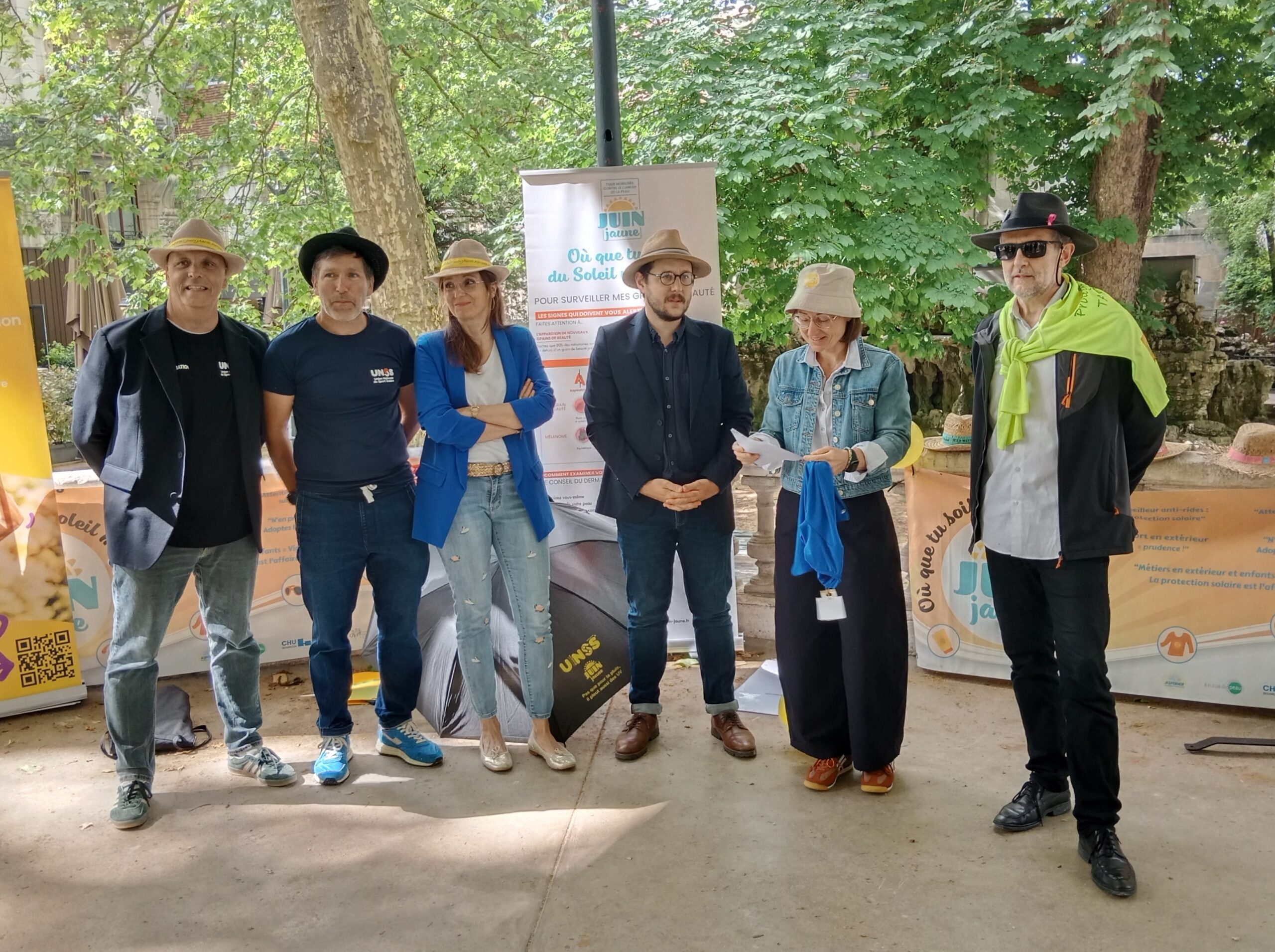 Action de prévention solaire Juin Jaune à Besançon