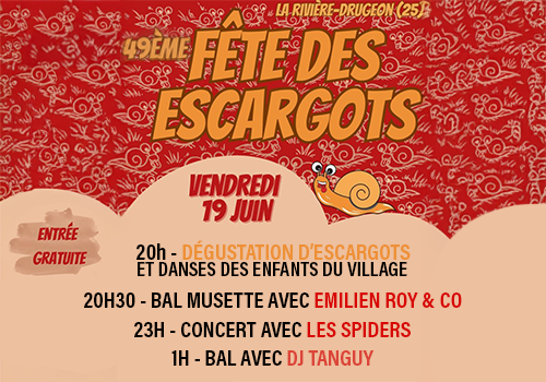 Fête des escargots rivière sur drugeon