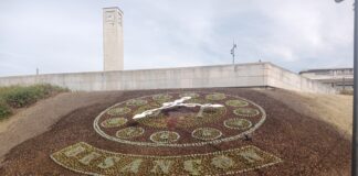 Horloge florale à la Gare Viotte