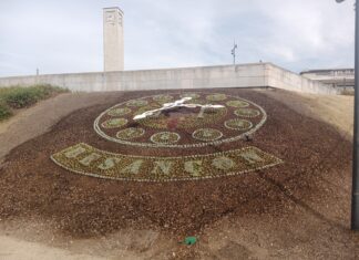 Horloge florale à la Gare Viotte