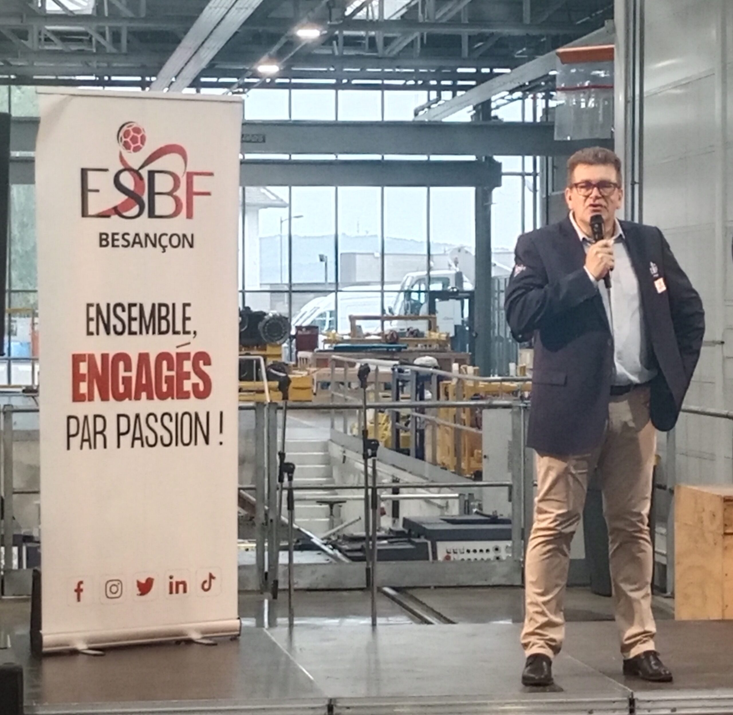 Dirigeants ESBF lors présentation budget et partenaires