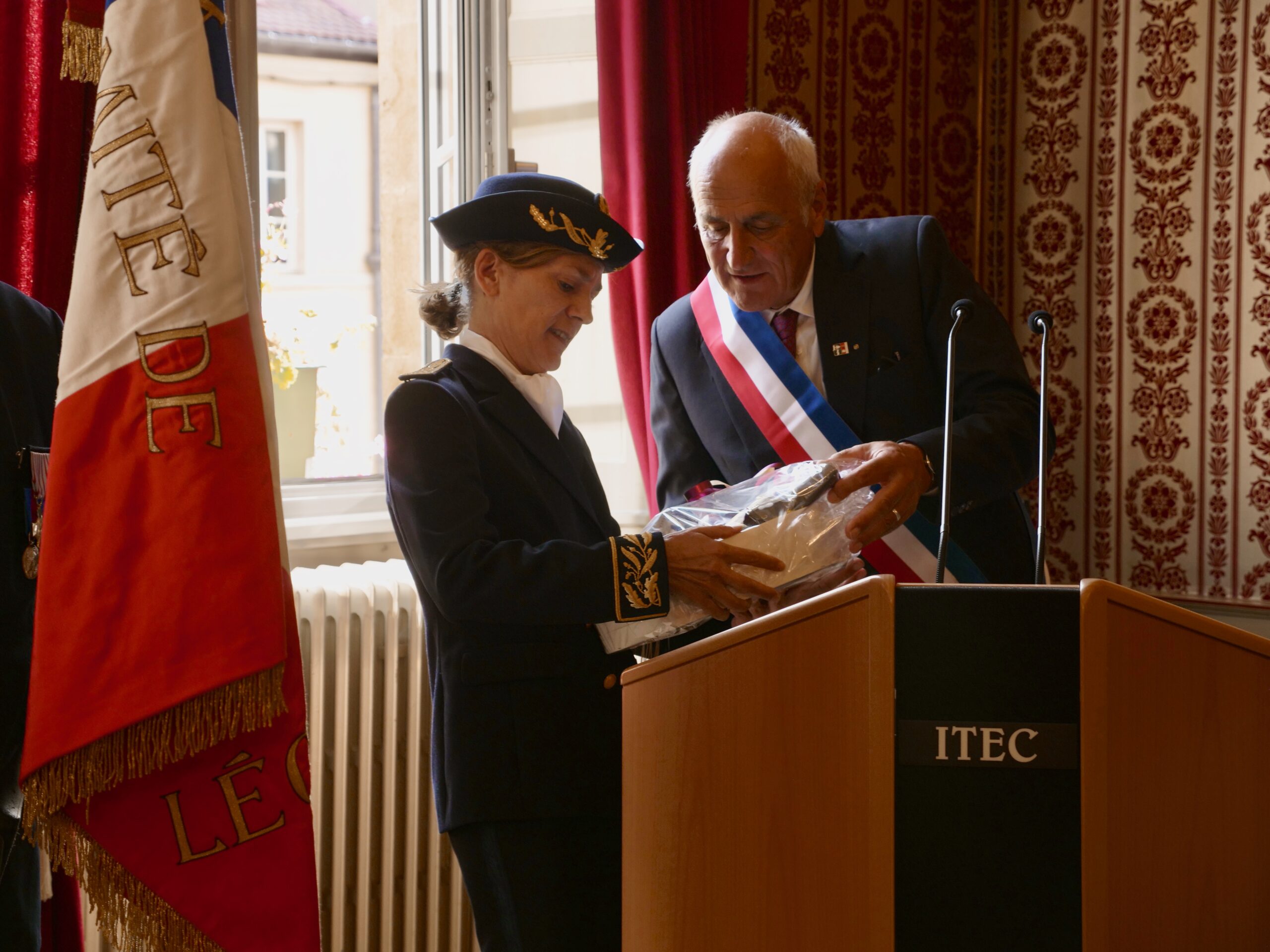 Judith Husson lors de son accueil à Pontarlier