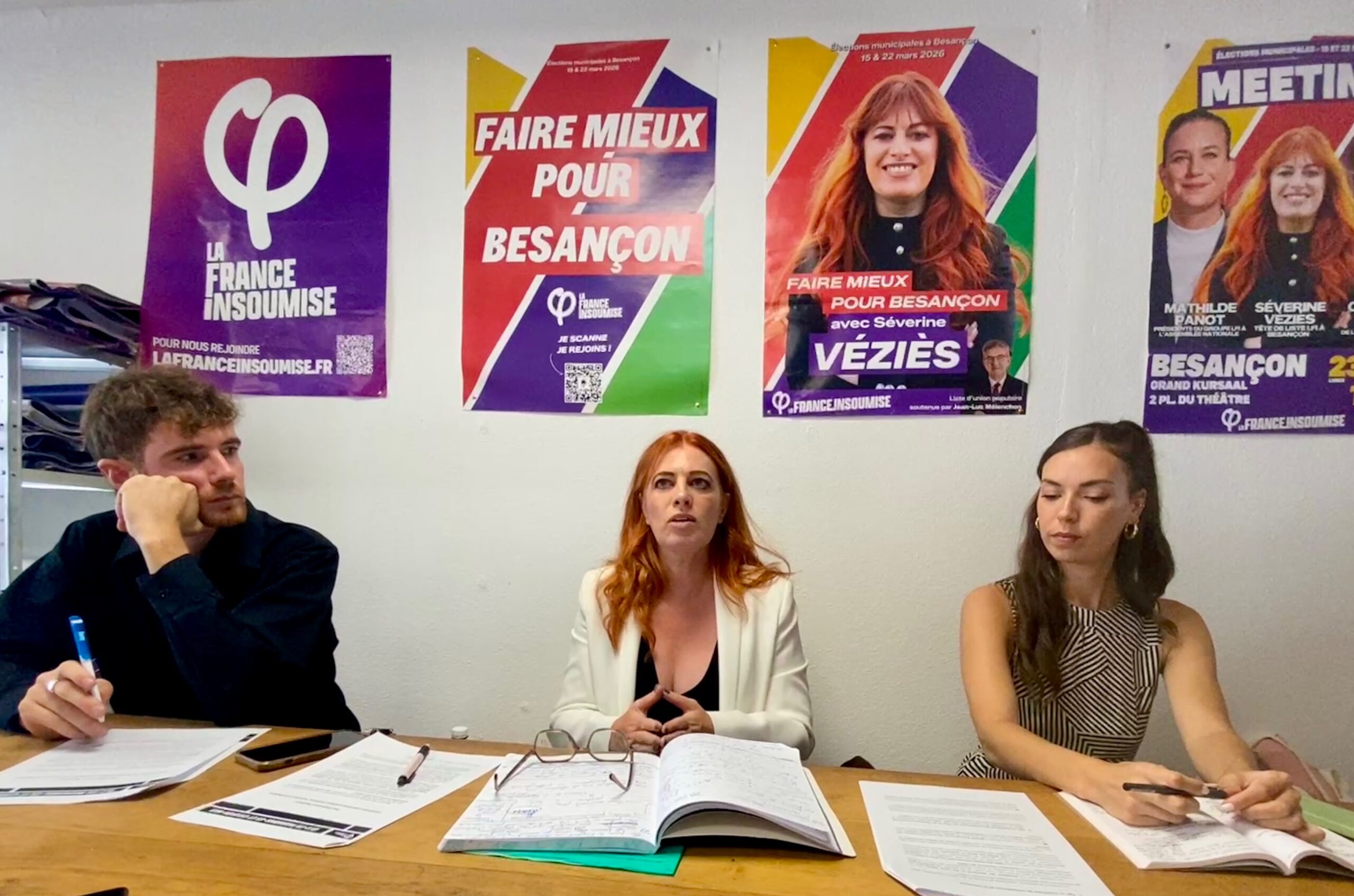 Conférence de presse des élus LFI à Besançon