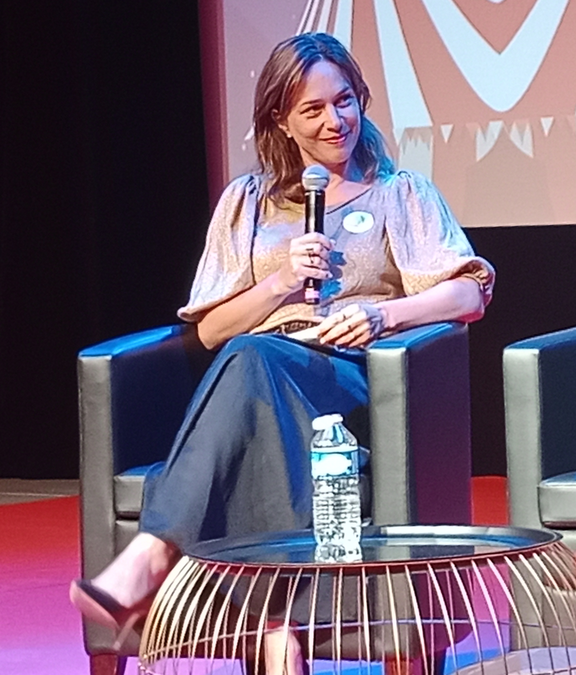 Nathalie Pechalat intervenant à la Saline royale