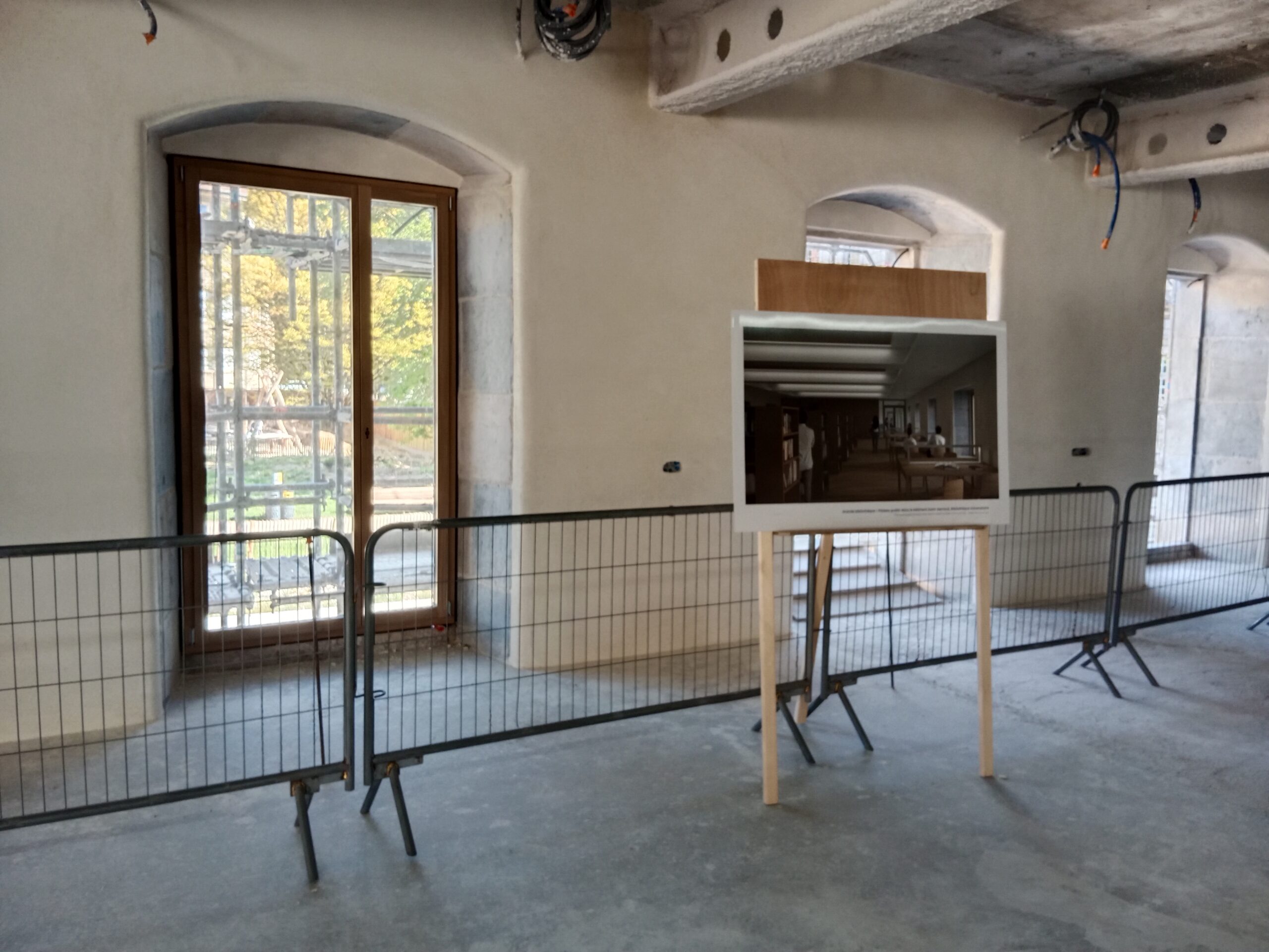 Zone de chantier et structures intérieures, projet BUBA Besançon